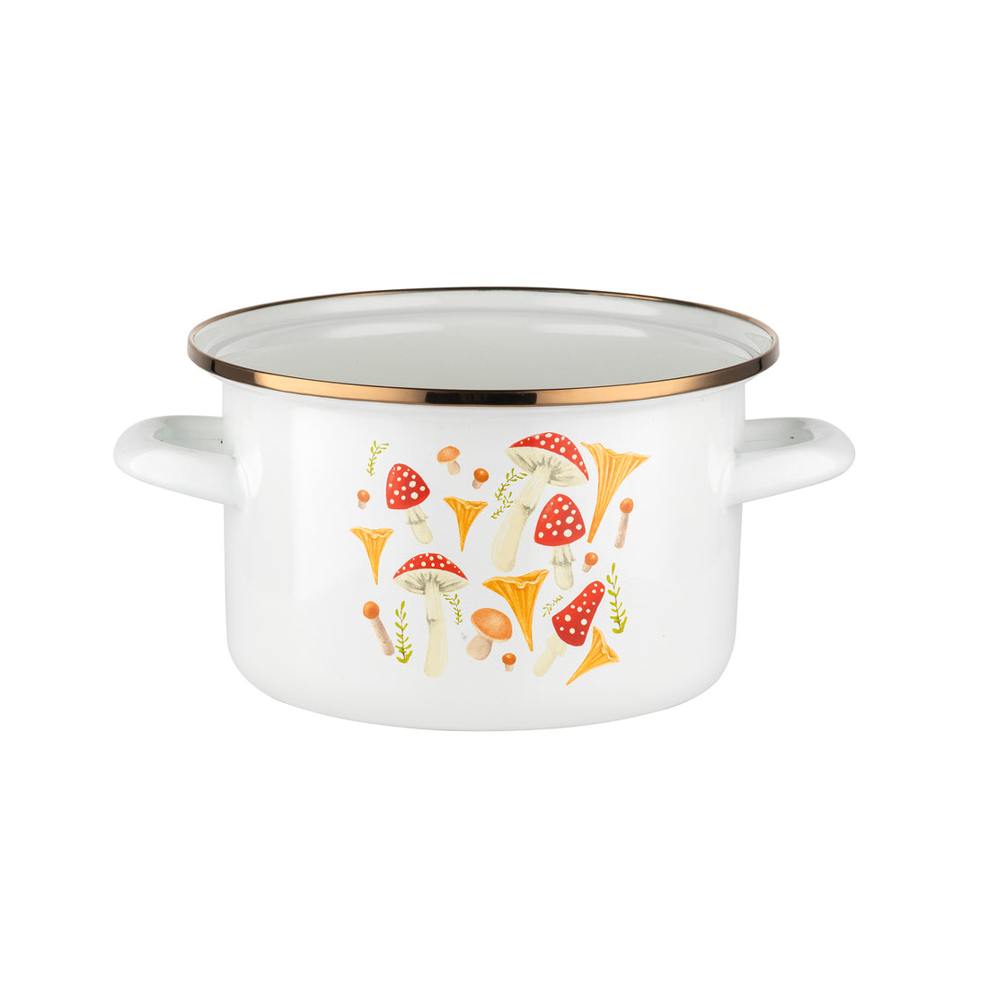 Garnek emaliowany Emalia Polska Pleszew Grzybki 18 cm 2,65 l