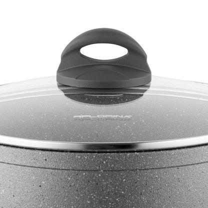 Garnek kamienny z pokrywką na indukcję i gaz Florina Lava Stone 16 cm 1,2 l