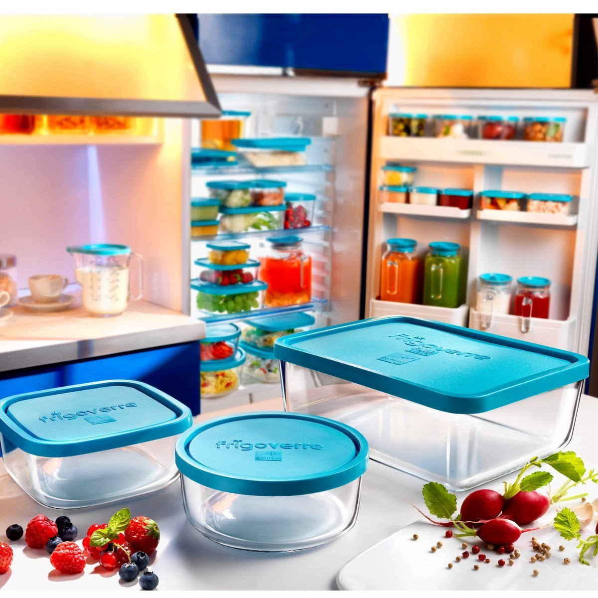 Контейнер для їжі Bormioli Rocco Frigoverre basic Square 10 см