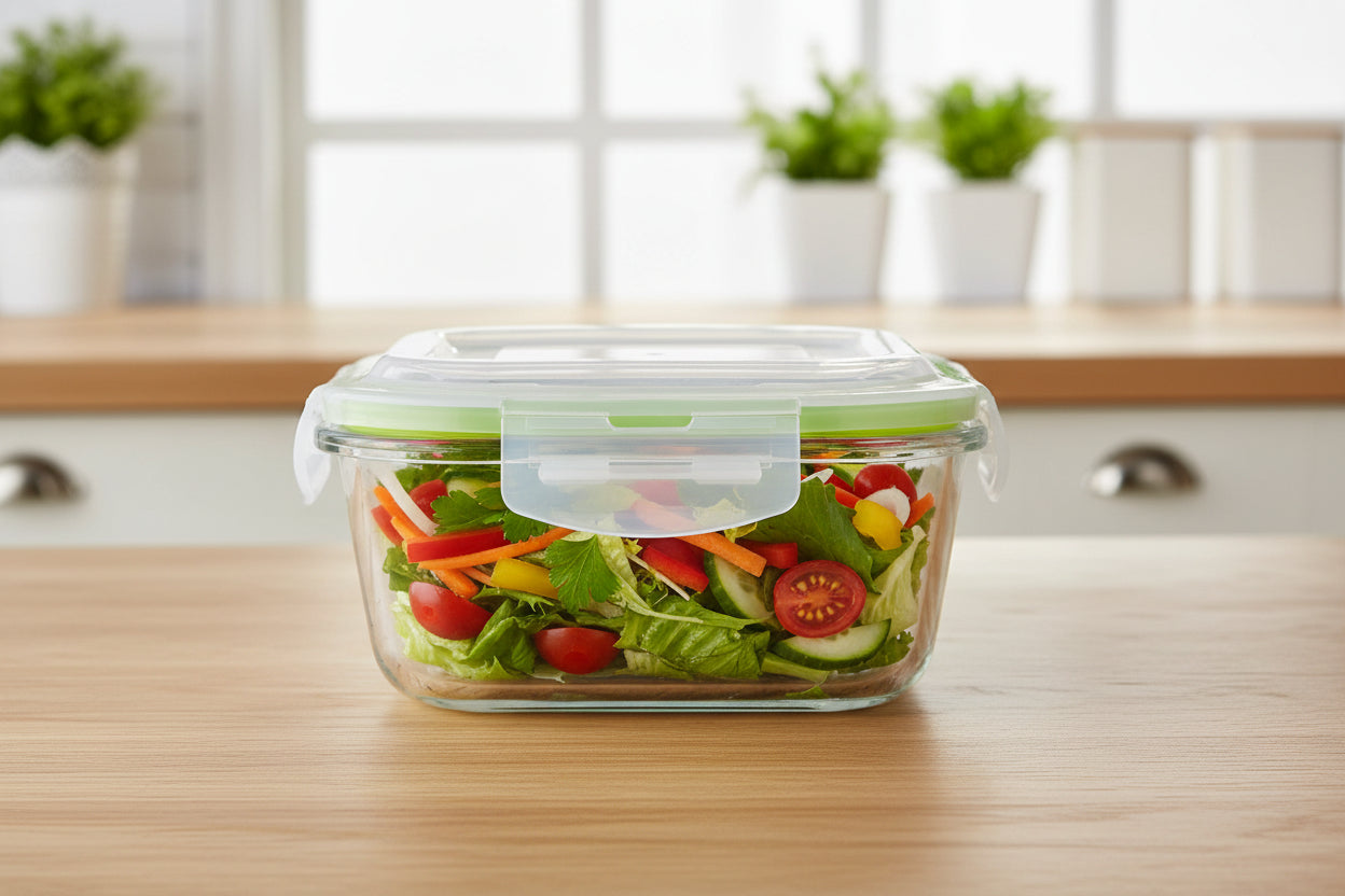 Скляний контейнер для їжі Florina Frigo, 2200 мл, квадратний