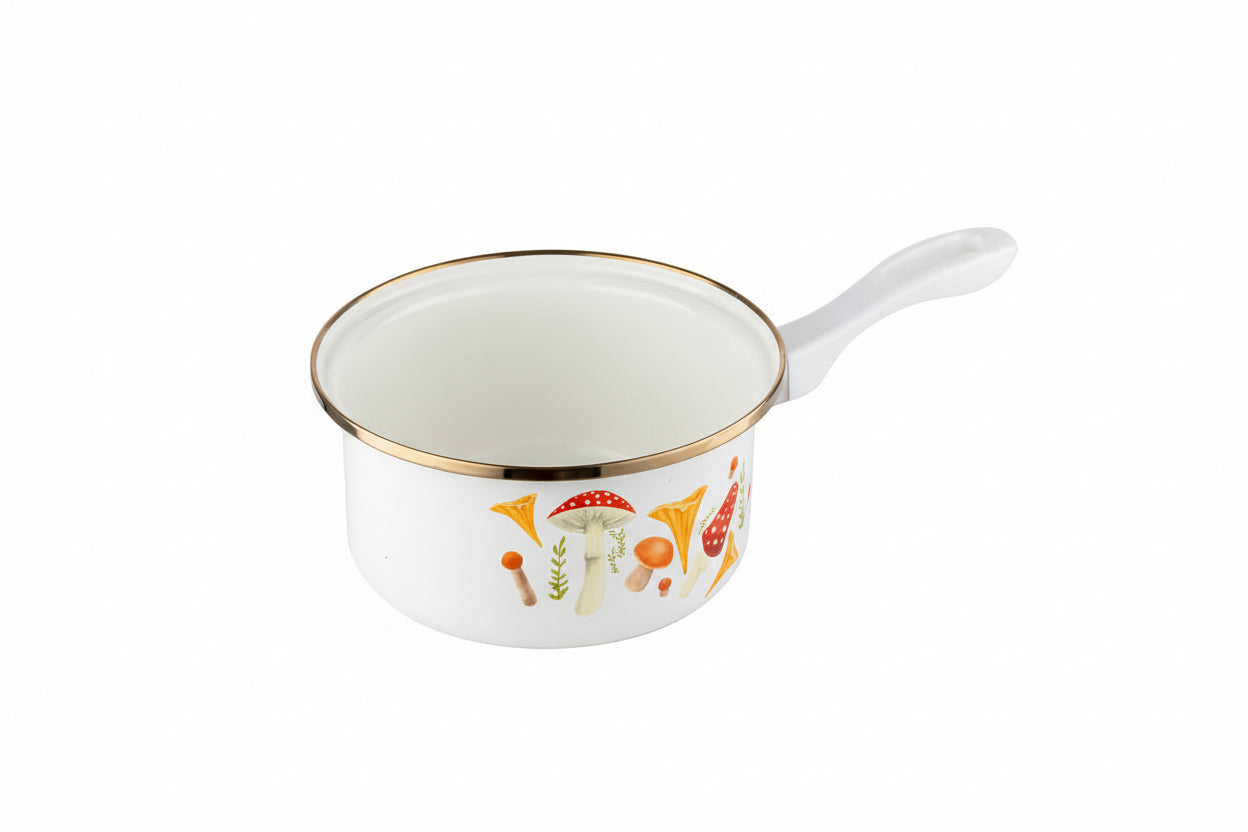 Rondel emaliowany Emalia Polska Pleszew Grzybki 16 cm 1,15 l