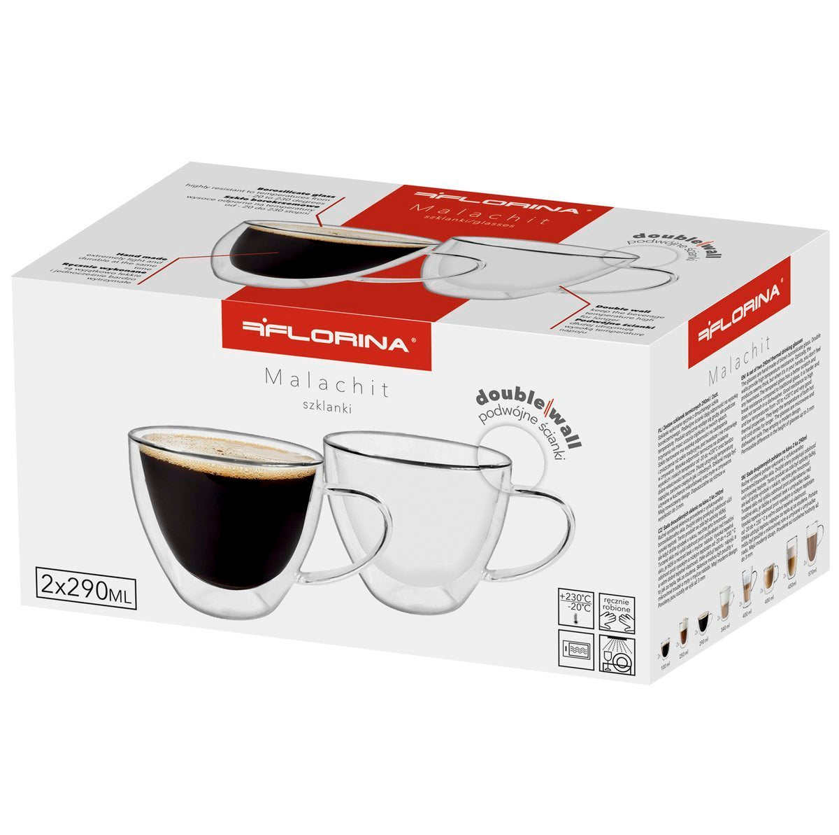 SzKLANKI TERMICZNE Florina MALACHIT 2 SZTUKI 270ML